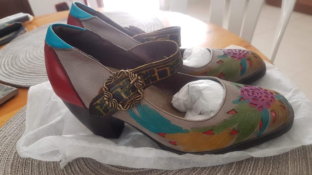 Retro-Vintage Socofy Shoes, Women's Fashion, Footwear, Heels on Carousell