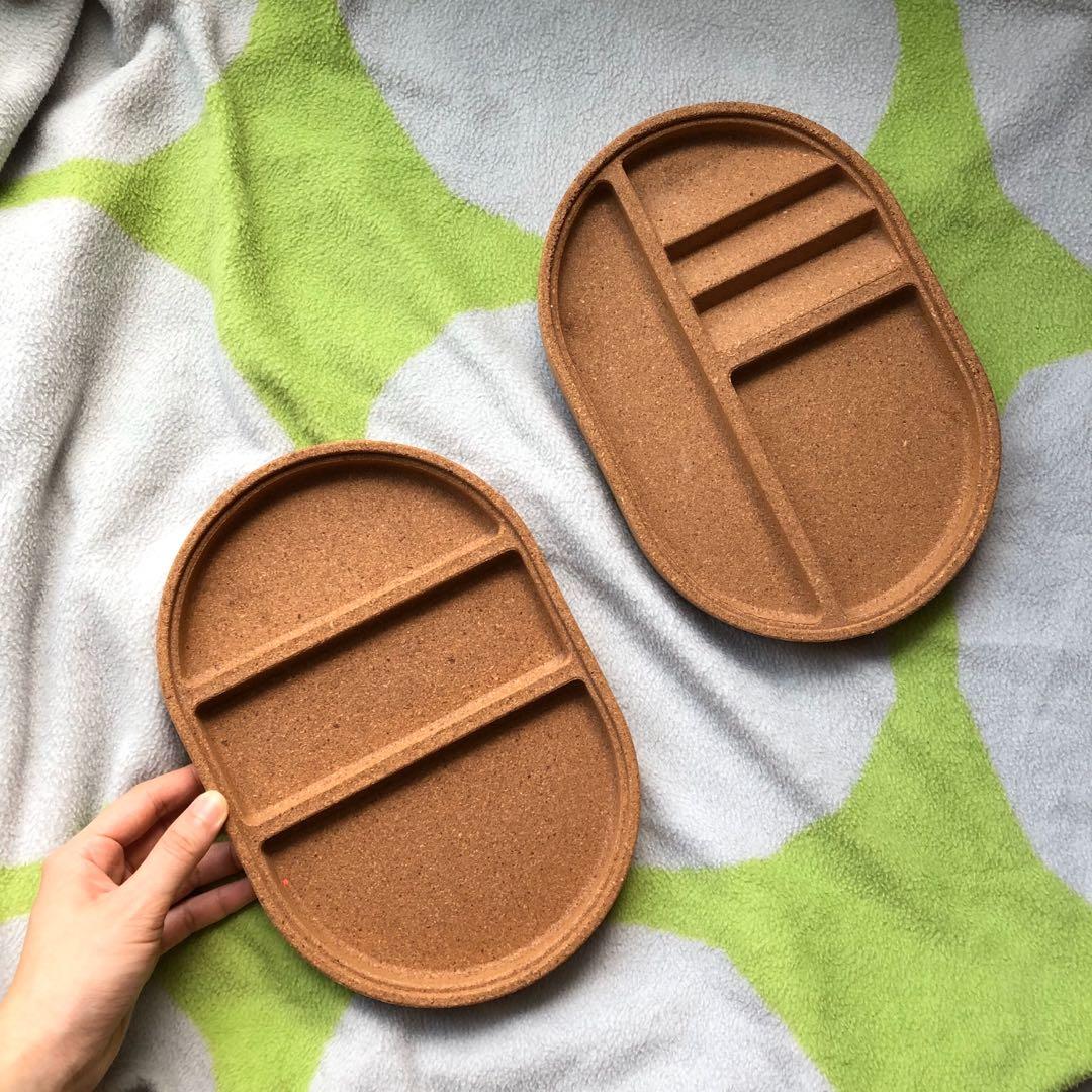 Ikea Saxborga Cork Accessory Tray 2 Pieces Women S Fashion Accessories Others On Carousell