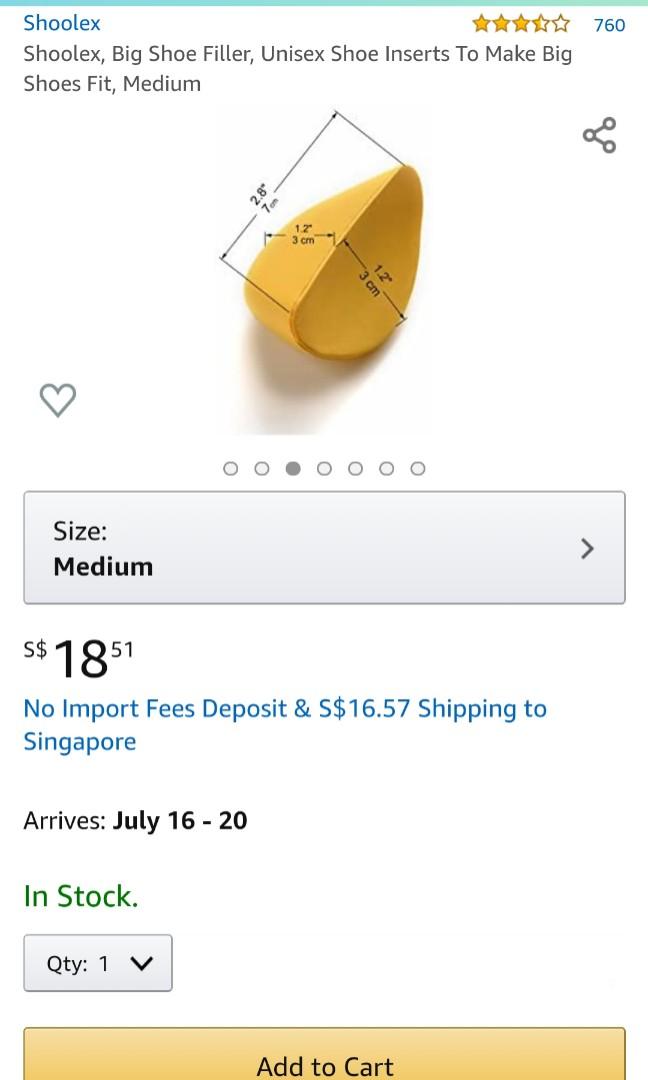 Shoolex big shoe filler clearance