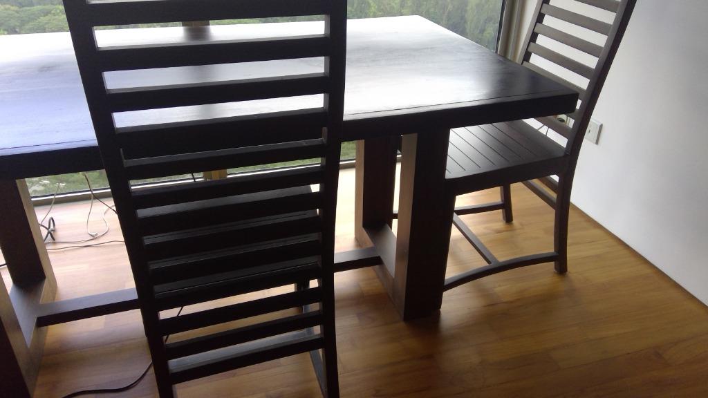 Teak Dining Table And Chairs Furniture Tables Chairs On Carousell