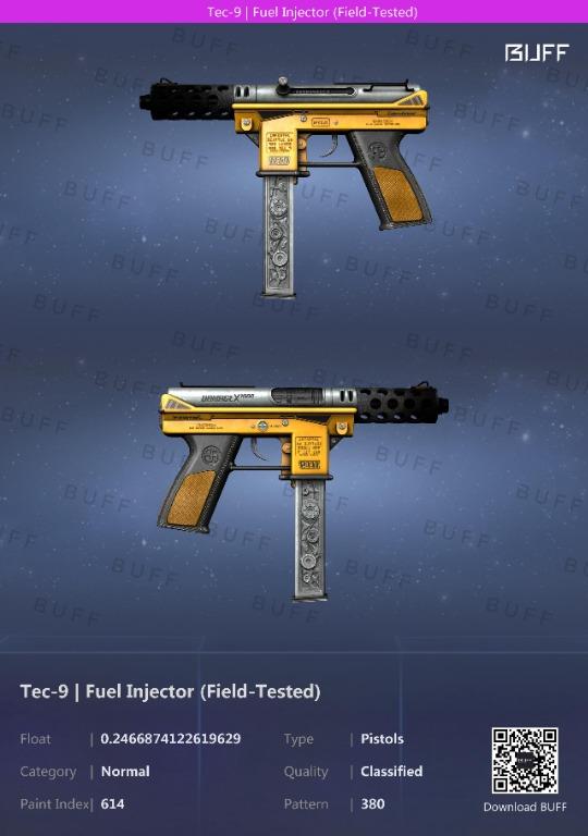 Tec 9 Fuel Injected Field Tested Weapon Skin Toys Games Video Gaming In Game Products On Carousell - tec 9 roblox