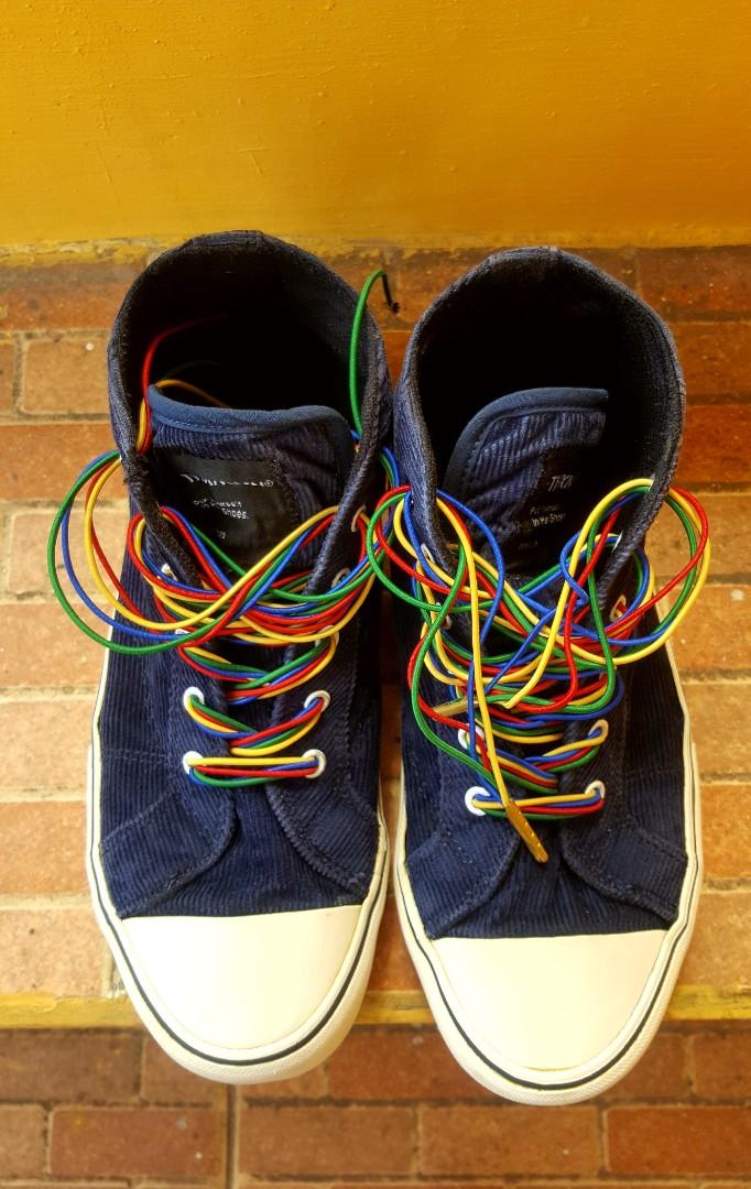 Thanksinsomnia Renzil Blue Navy Corduroy Fesyen Pria Sepatu Sneakers Di Carousell