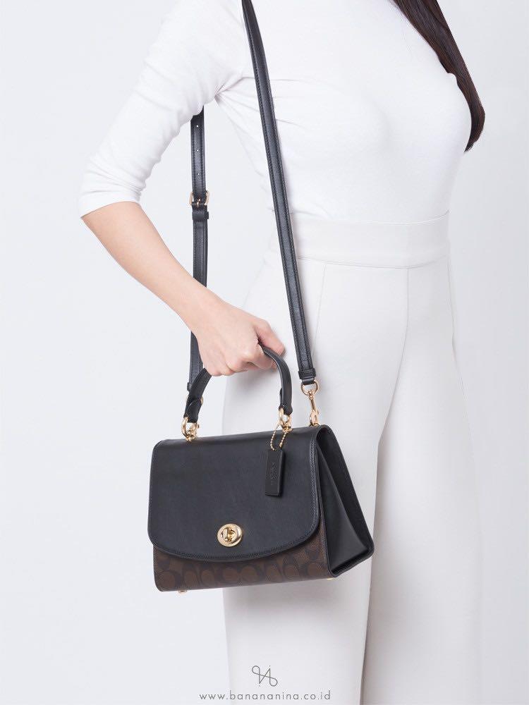 TILLY TOP HANDLE SATCHEL WITH SIGNATURE CANVAS COACH F76620