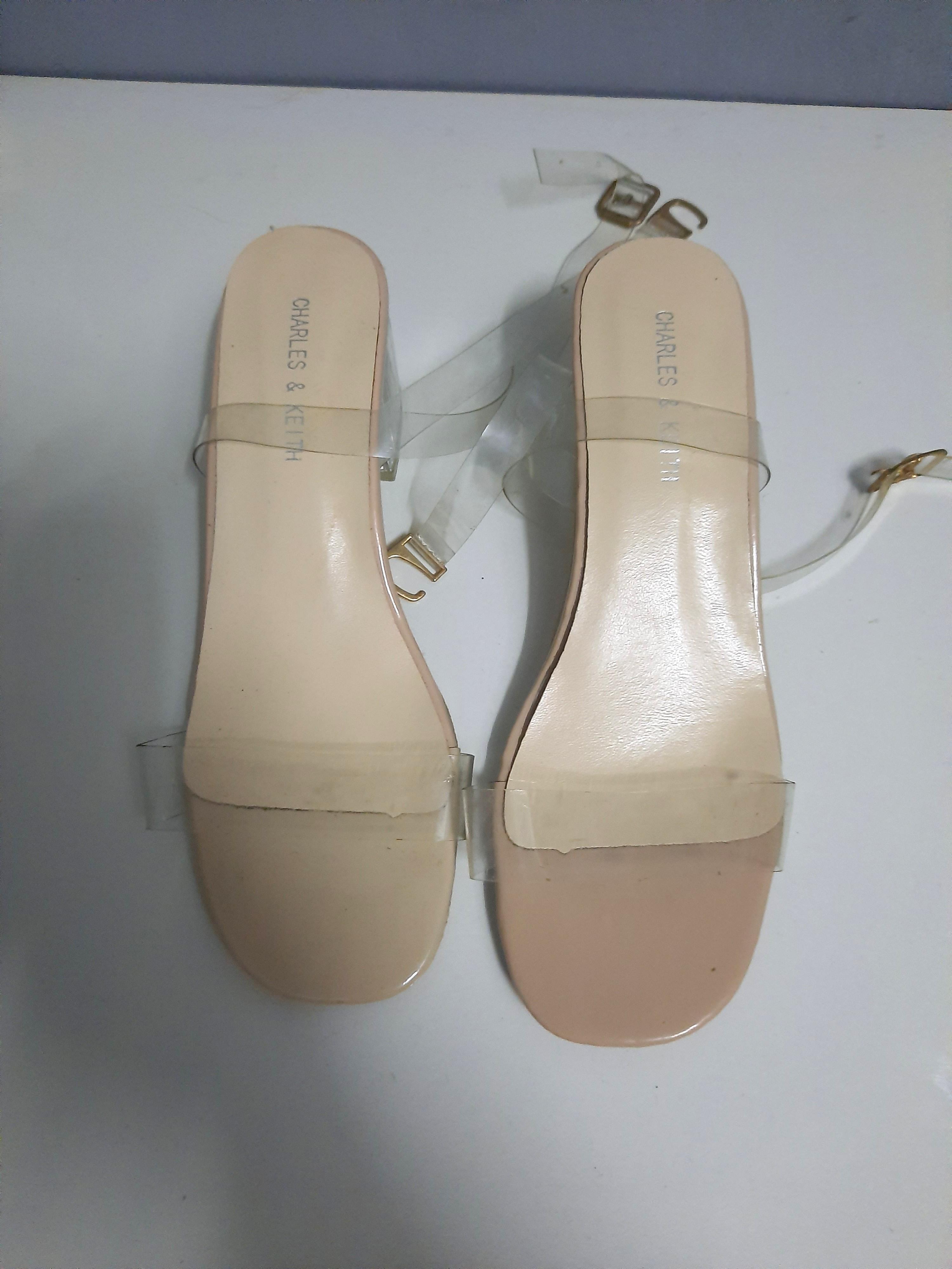 charles and keith glass heels