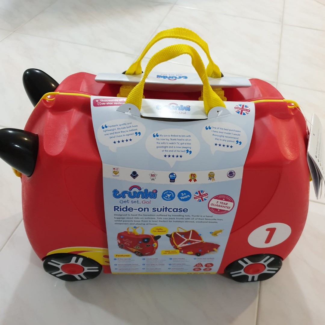 Trunki Race Car Luggage, Babies & Kids, Going Out, Car Seats on Carousell