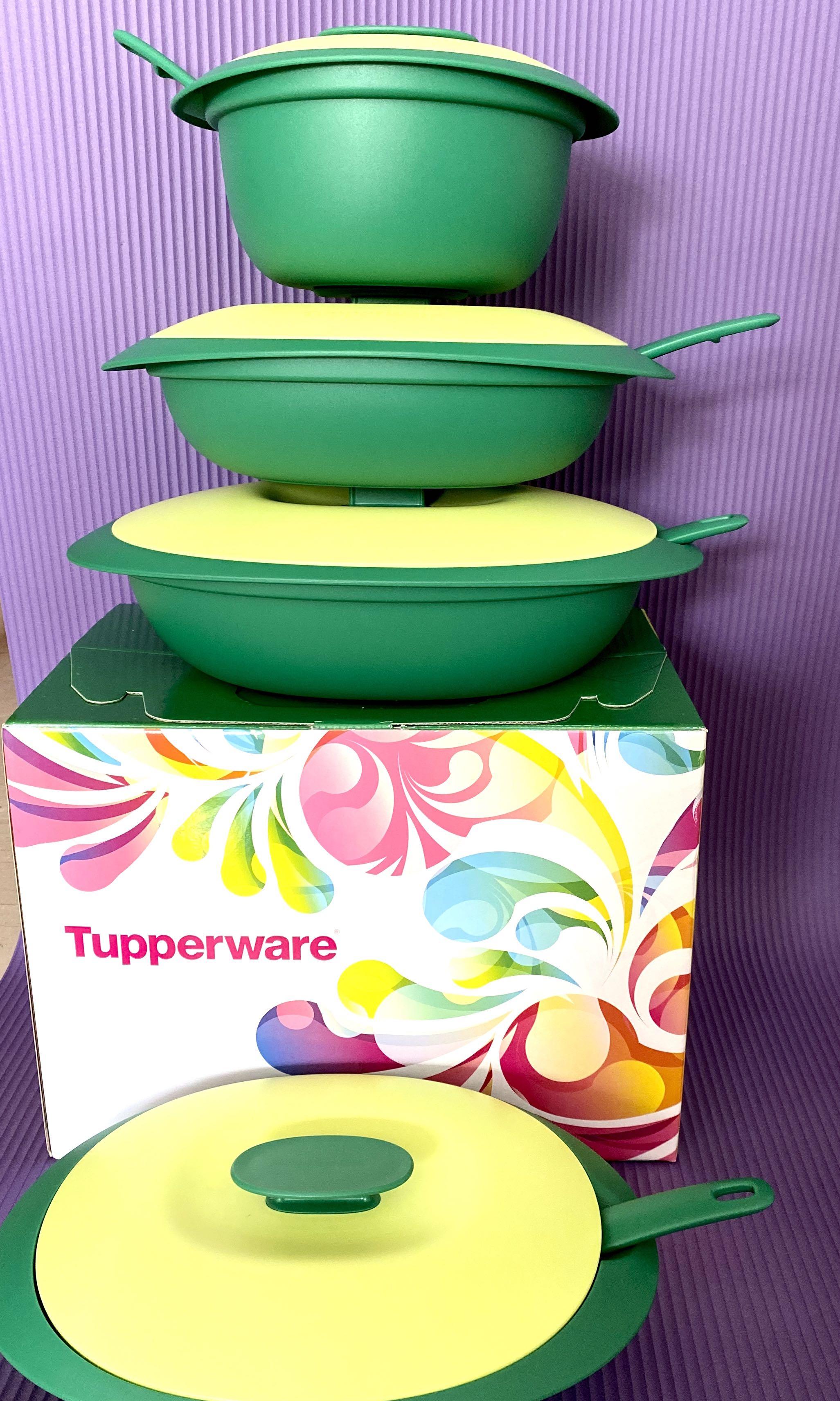 Tupperware Blossom Serving Set (Green), Furniture & Home Living, Kitchenware & Tableware