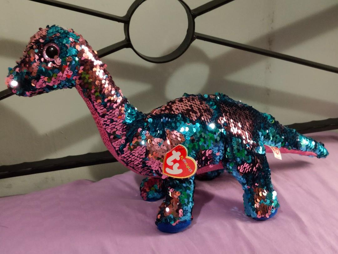 TY FLIPPABLES TREMOR DINOSAUR NASA SPACEX IN HAND! REGULAR SIZE