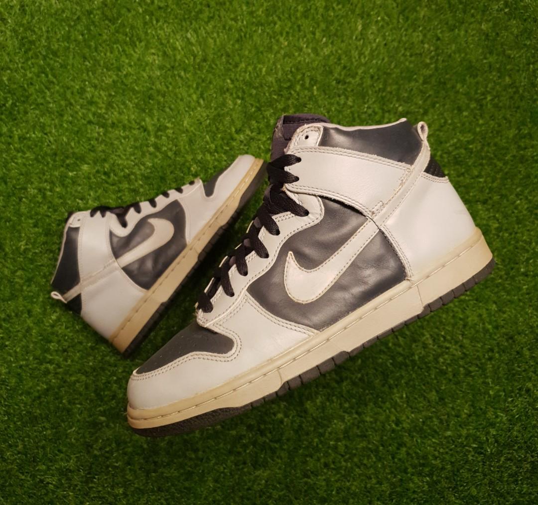 Us9] Nike Dunk High Grey / Dark Charcoal, Men's Fashion, Footwear, Sneakers  on Carousell