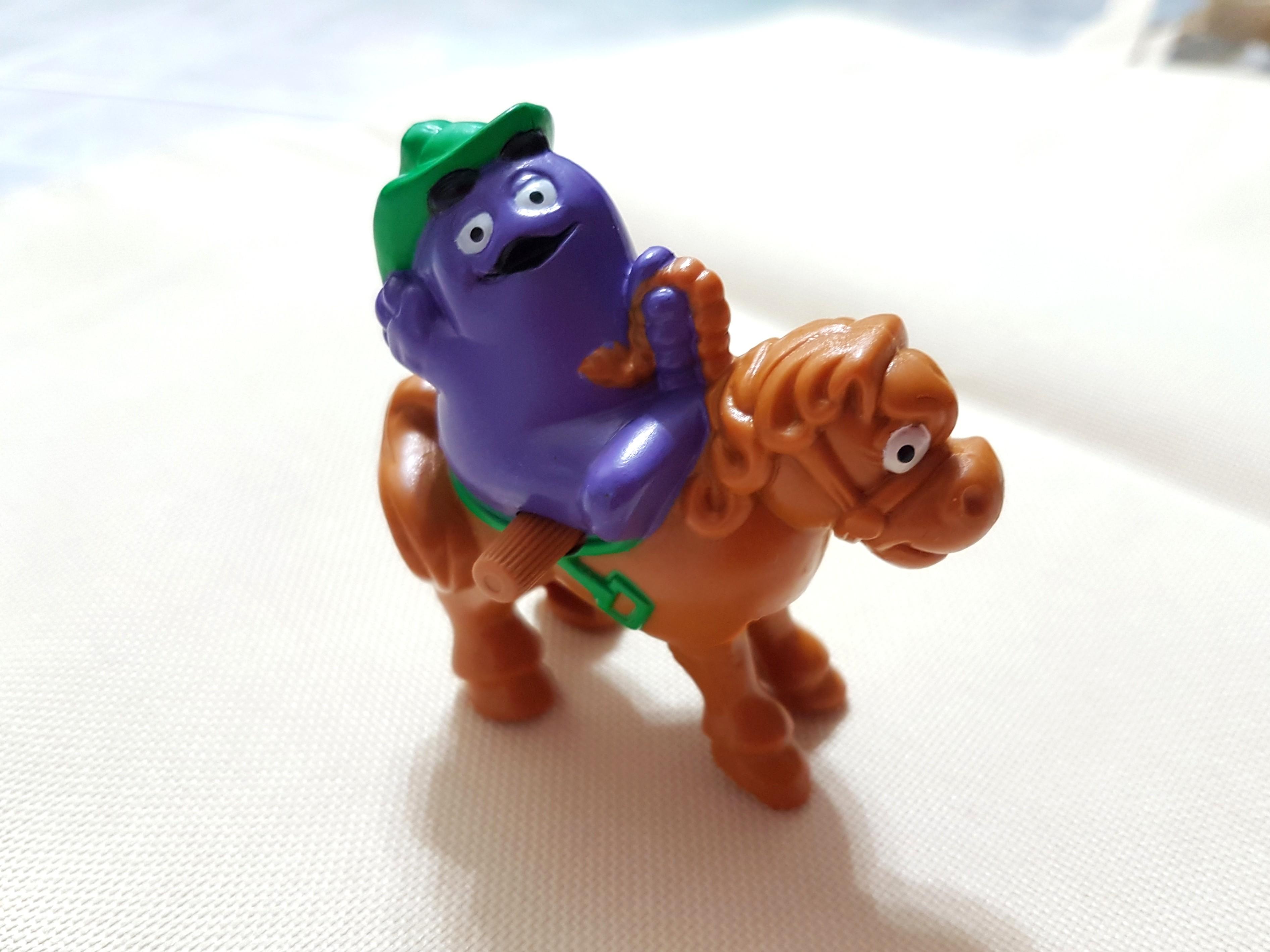 Vintage (1995) McDonald's WindUp Toy/Figurine Grimace on Rocking
