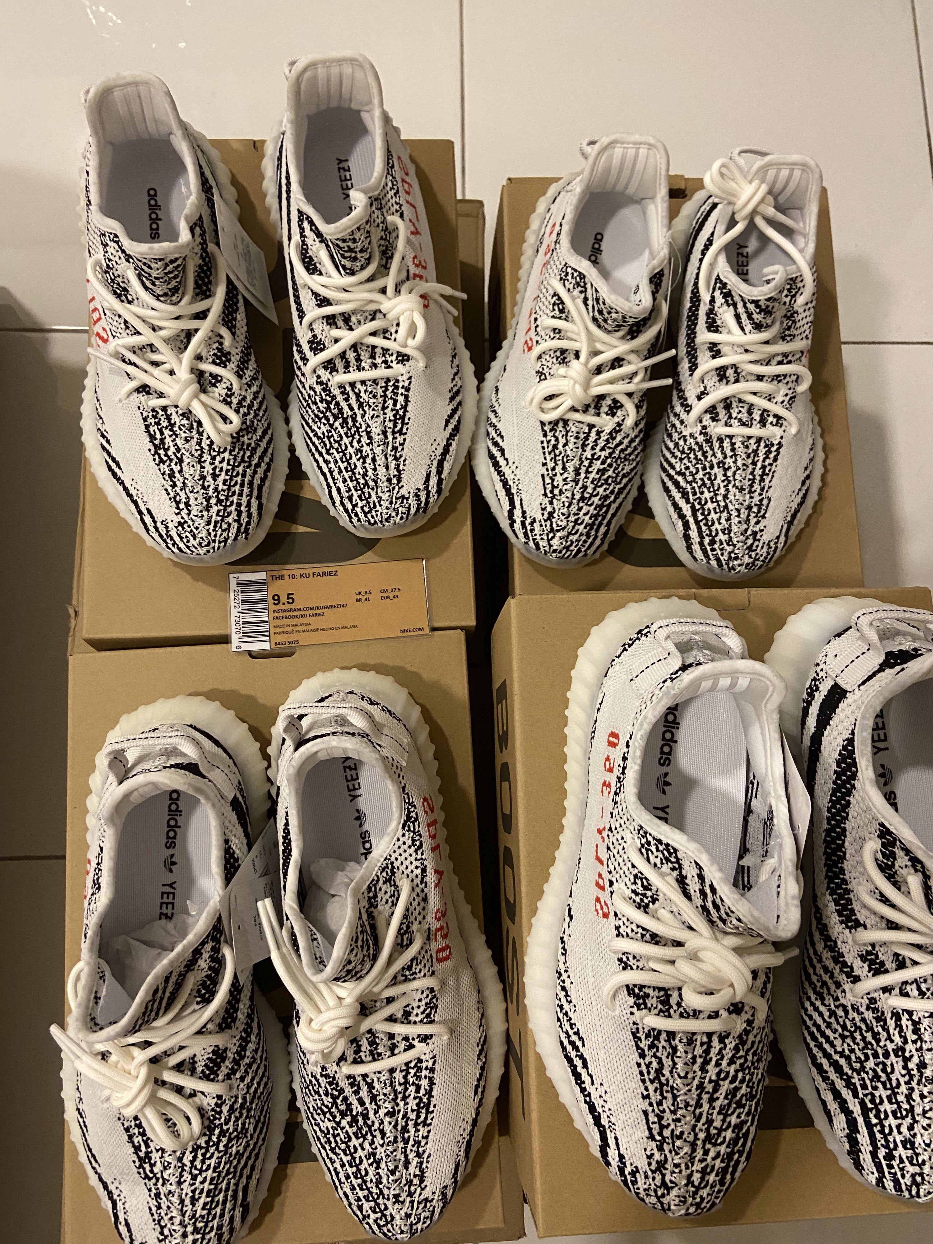 Kids Adidas Yeezy QNTM Barium Size 3 FZ1300 In Hand Ready To.