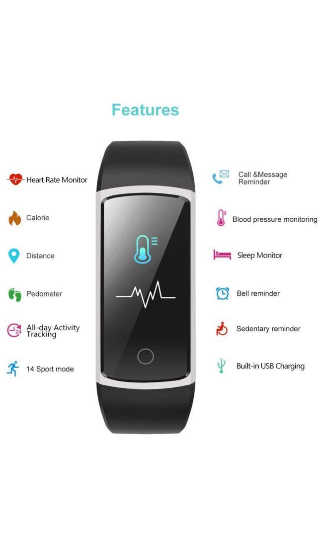 Yamay fitness tracker with blood pressure monitor heart deals rate monitor