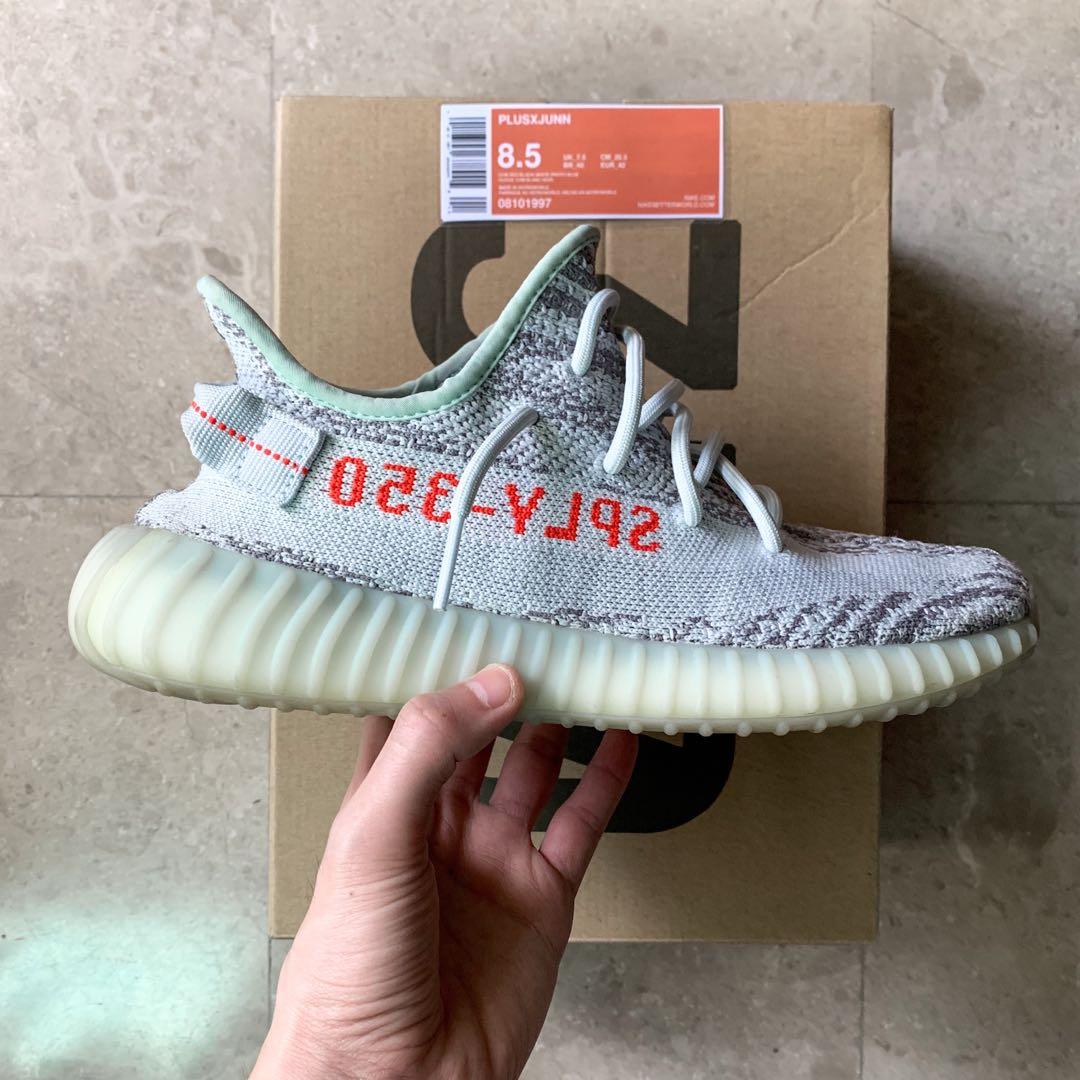 yeezy 350 blue tint on feet