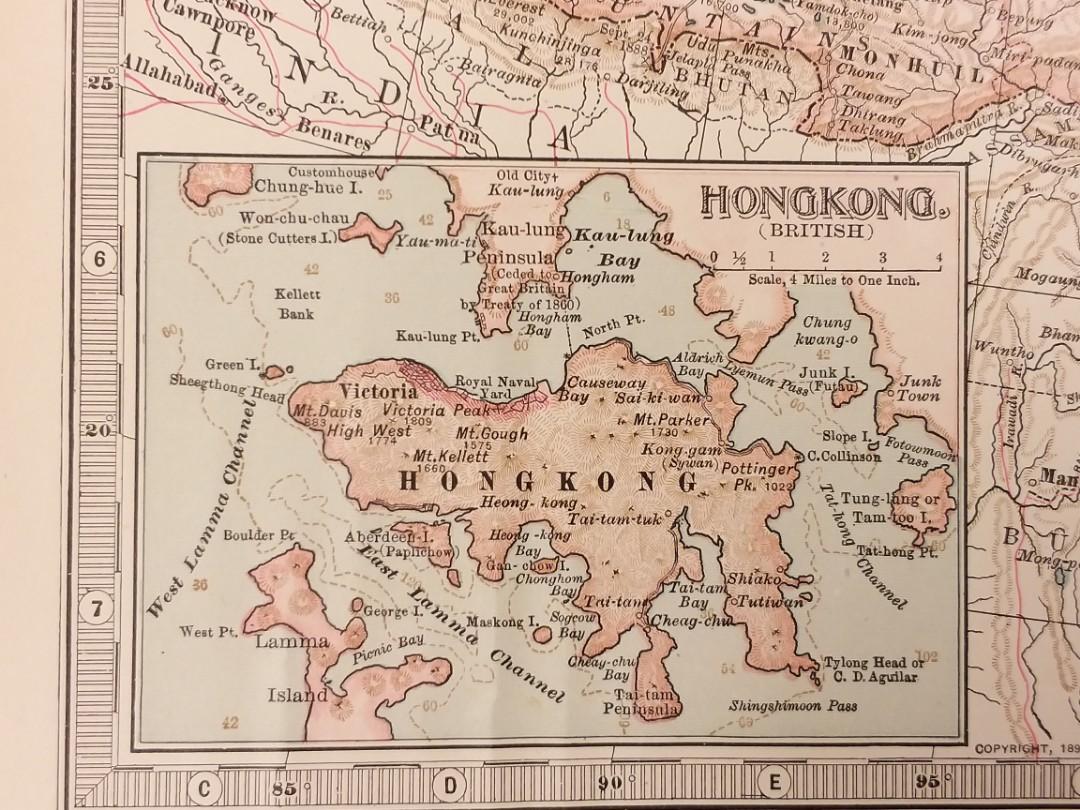 Chinese Empire Ching Dynasty 1902年 清光緒廿七年 大清國 大日本帝國版圖 附英屬香港及九龍半島版圖 保真 古董收藏 古董收藏 Carousell