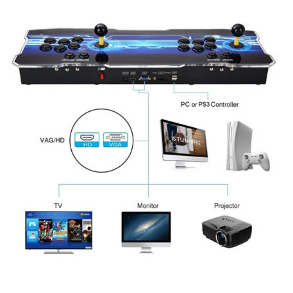 2020 New Box 9 3160 in 1 Arcade Game Acrylic console 2 Players