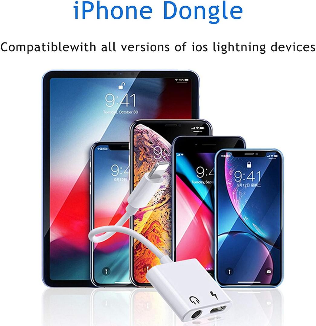 [2 in 1] for iPhone 3.5mm Jack Headphone Adapter Earphone Accessories