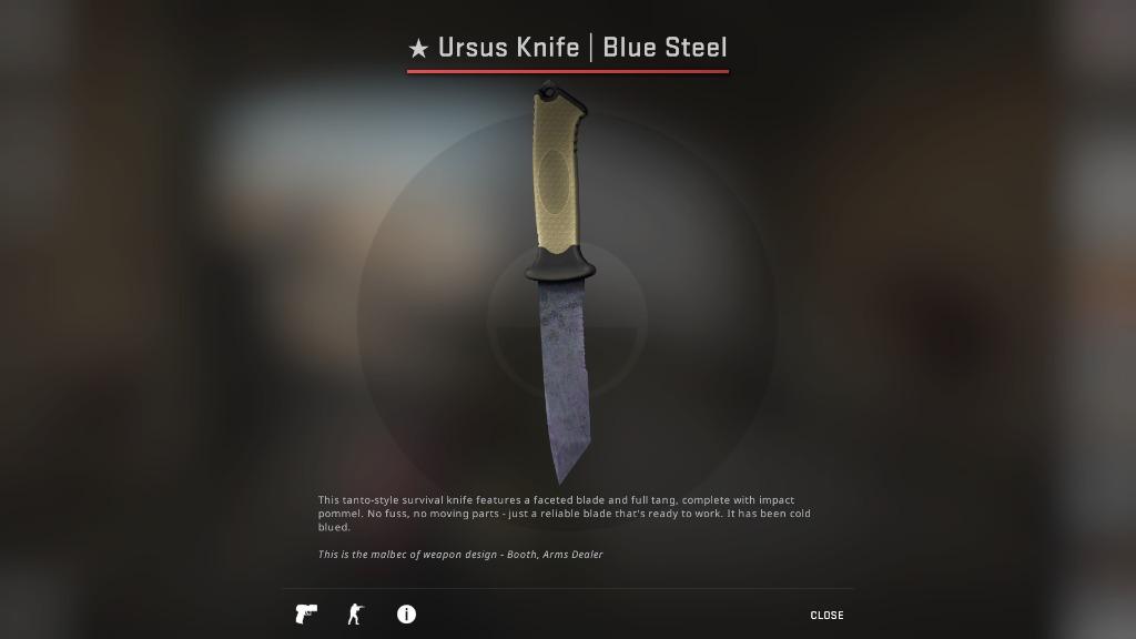 60 Mp Ursus Knife Blue Steel Ww Toys Games Video Gaming Video Games On Carousell