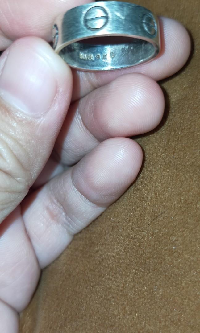 925 silver inspired cartier ring