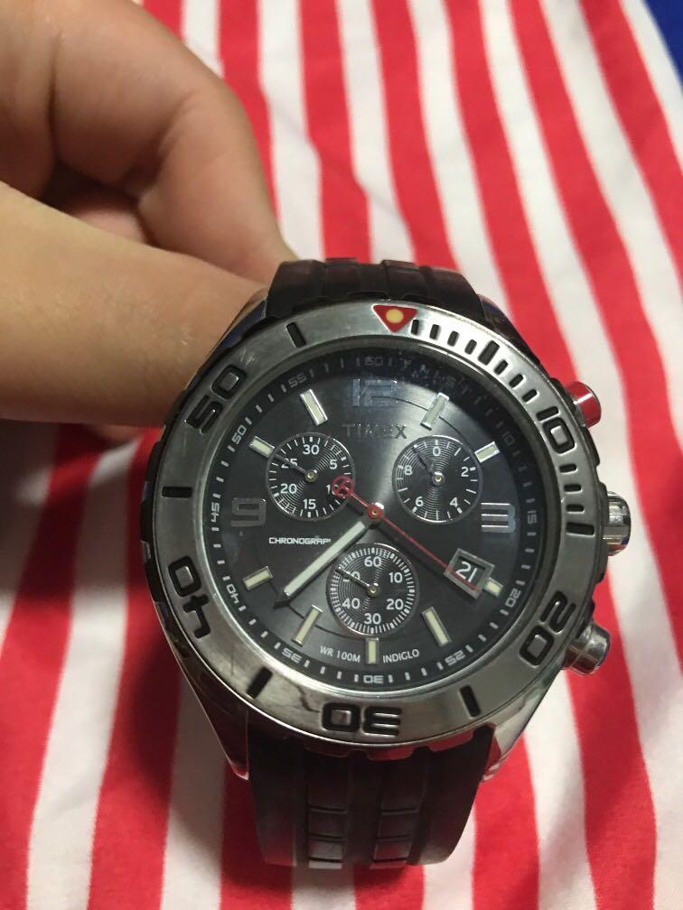 Timex indiglo chronograph watch shop