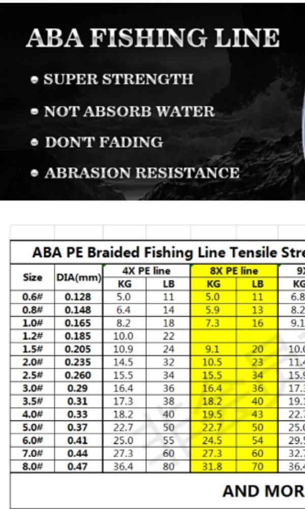 Aba Hunter Braided Line X4, Sports Equipment, Fishing on Carousell