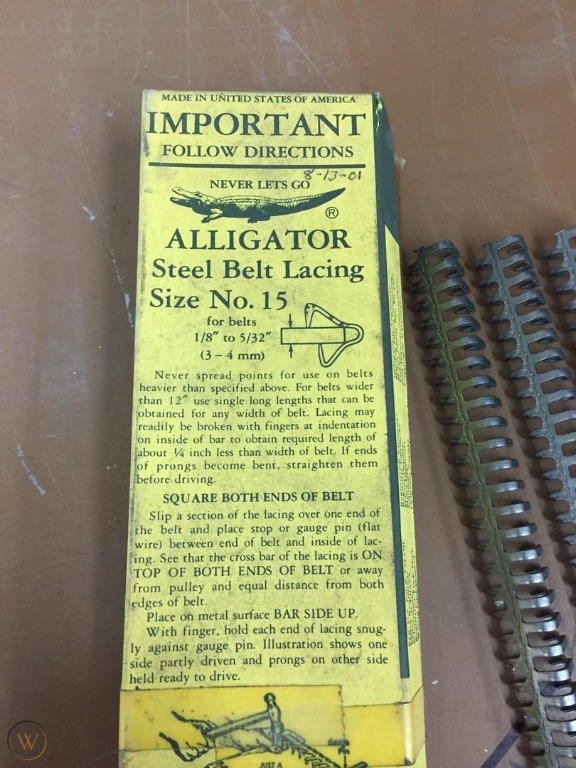 Alligator U.S.A. Belt Lacing Commercial Industrial