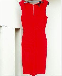 BCBG MAX AZRIA RED Bandage dress - Herve Leger style