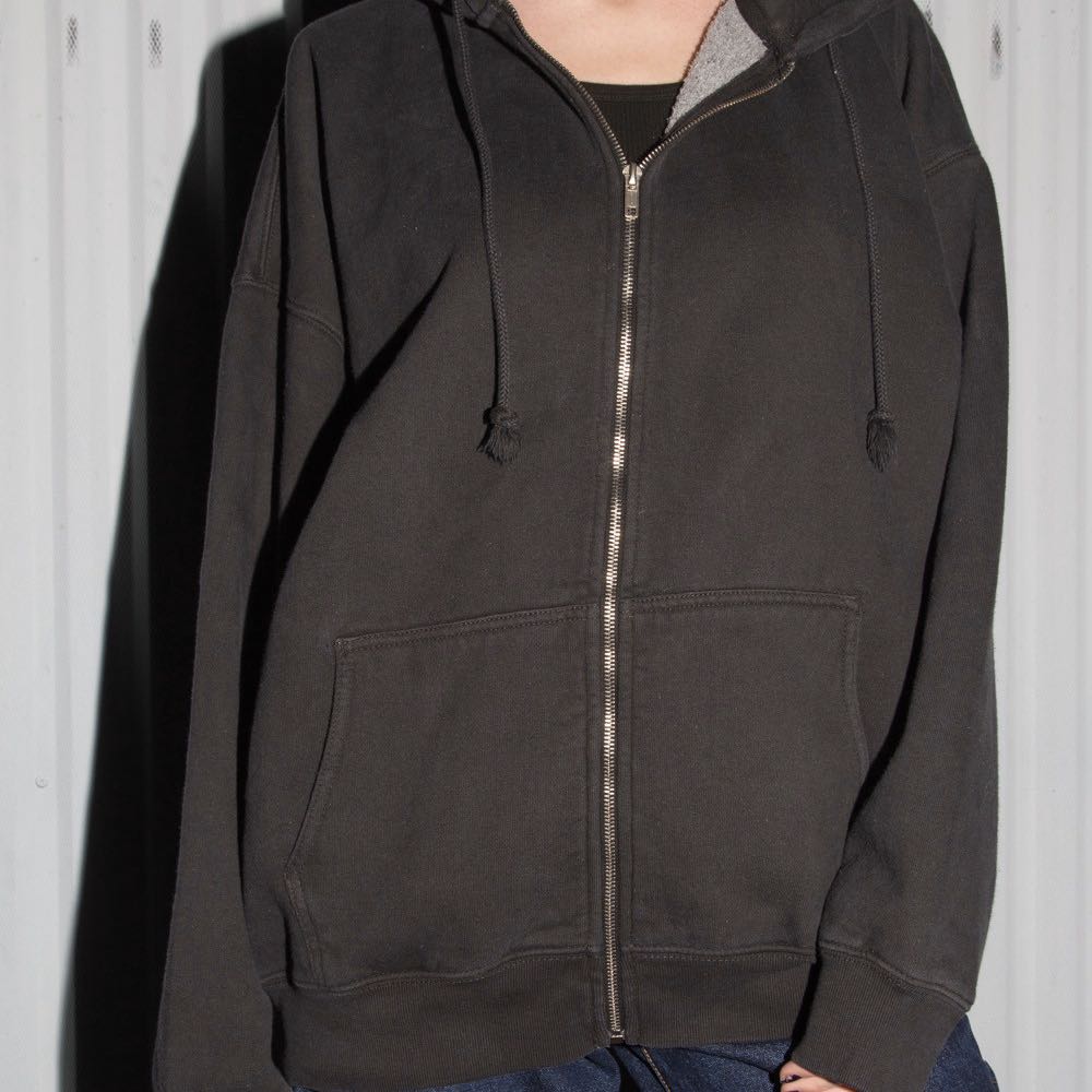 Oversized black zip up jacket clearance