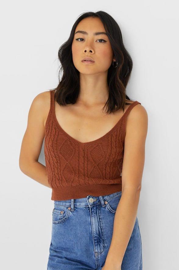 BNWT Bershka knit top (Category: Sleeveless) located in Makati City. Submitted by madclutter (Listing ID 1024819097, Image 1). Description: .