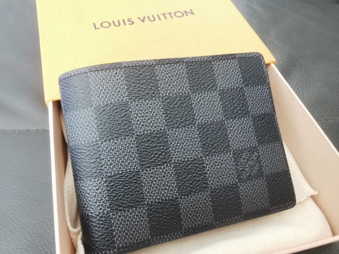 Louis Vuitton Damier Long GM Graphite Double Snap Portefeuille Wallet LV-W0930P-0383