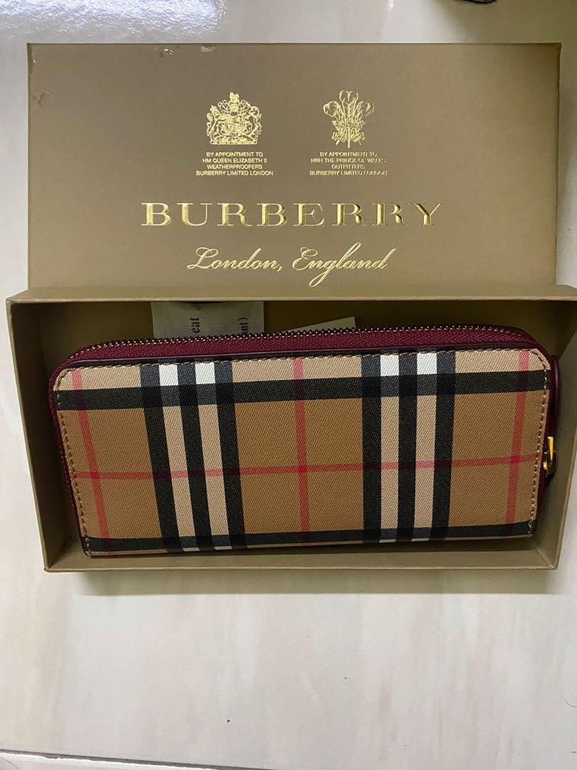 Burberry Long Wallet, Luxury, Bags & Wallets on Carousell