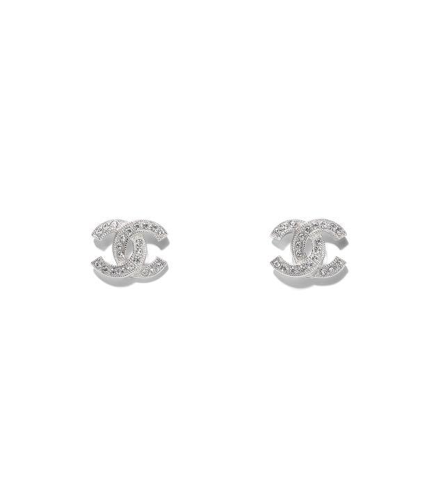 Chanel metal & diamantés shop silver & crystal
