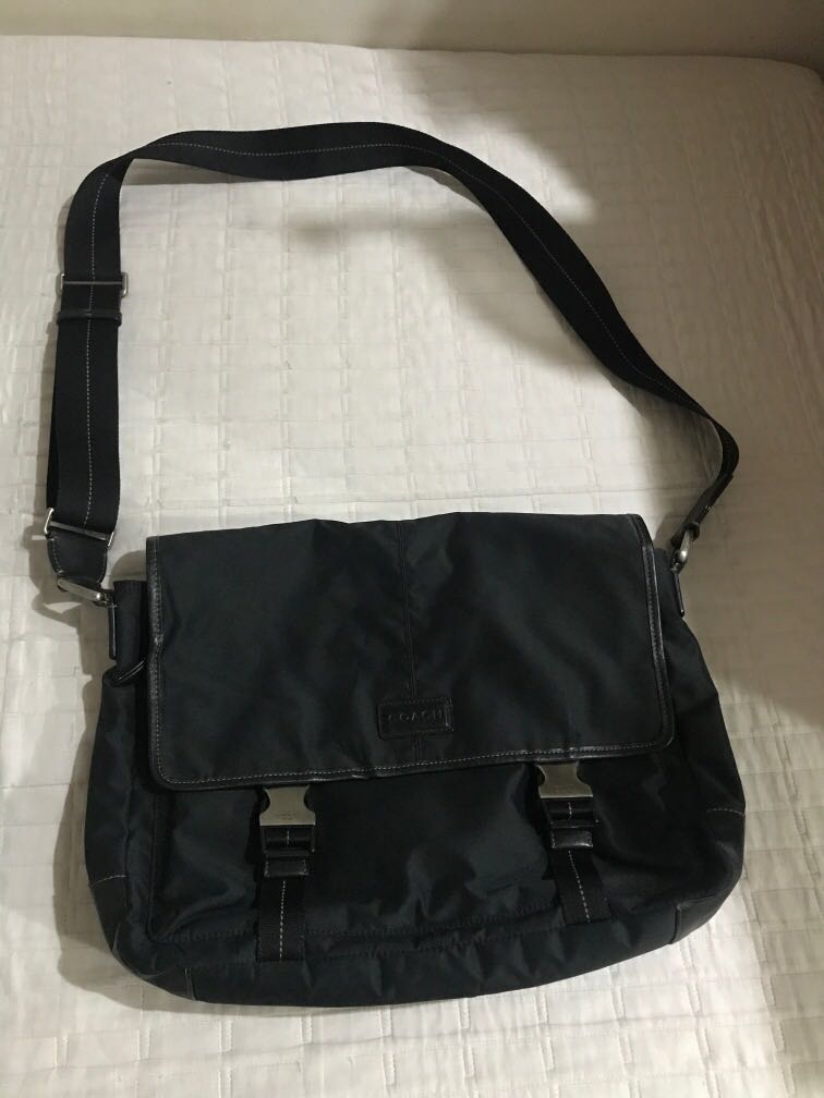 Coach men's messenger bag nylon clearance