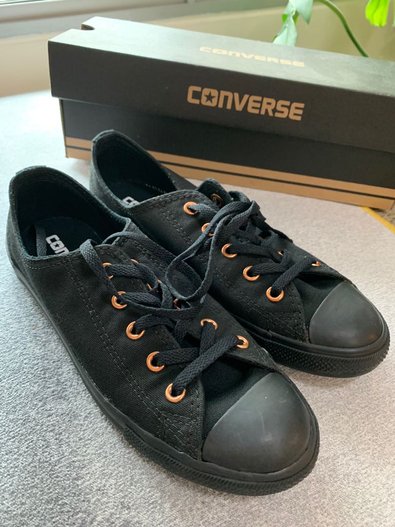 converse black and rose gold