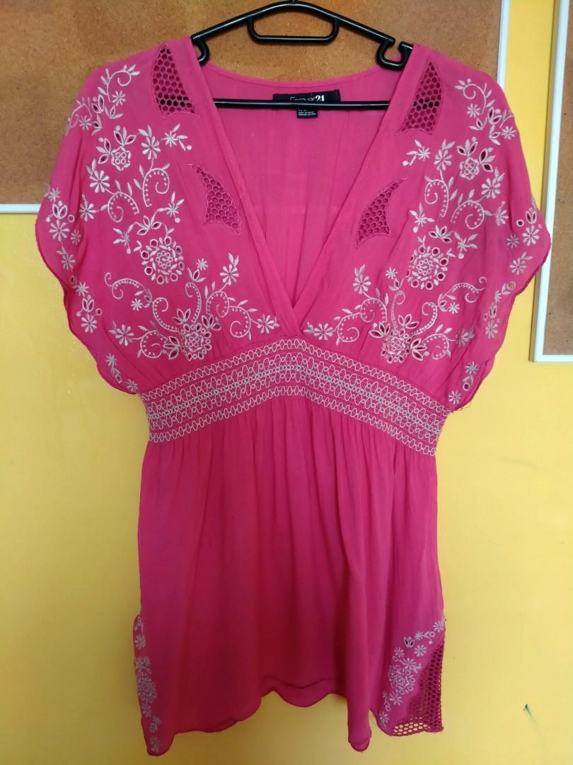 pink blouse forever 21