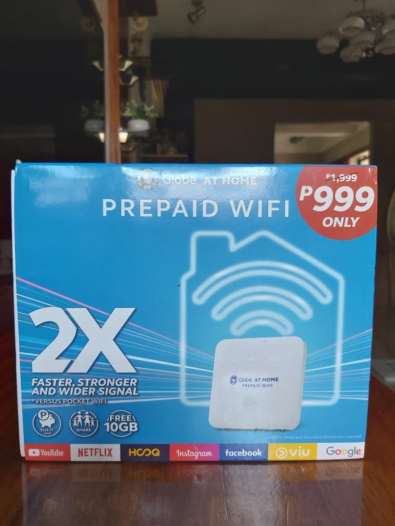 Globe At Home Prepaid Wifi (Category: Networking) located in Quezon City. Submitted by lumpia.shanghai (Listing ID 1024680352, Image 1). Description: Got mine for 1000 during ECQ. Selling it for 800. You just need to top up as low as 200 and it should last you for several days na. Super useful for working from home! RFS: Moved out of my condo so i will no longer be needing this.