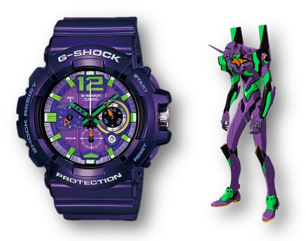 100%保證正版G-SHOCK GAC-110-6A 手錶EVA初號機配色金屬紫色（剩