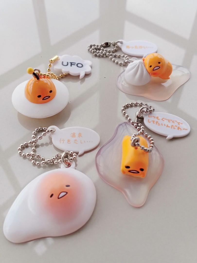 Lazy top egg keychain