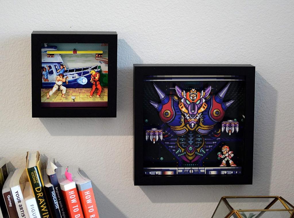 (HOT) Capcom Pixel Frame Mega Man - Boss Fight 6x6 Shadow Box Art ...