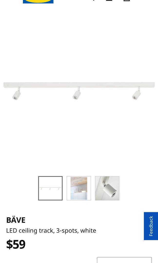 Nymane Ceiling Spotlight With 1 Spot White Ikea