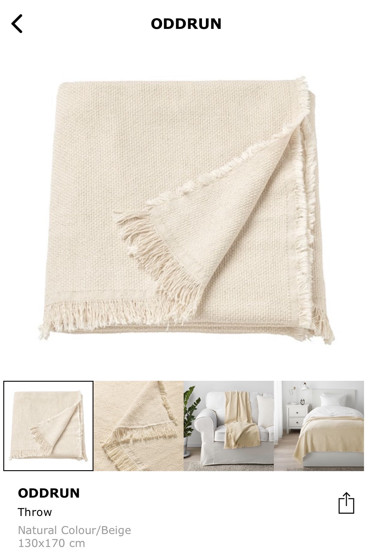 Ikea Oddrun Throw