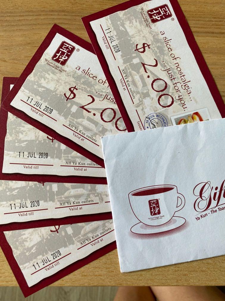 Incl. Normal Mail!] Yakun $10 Gift Voucher, Tickets ...