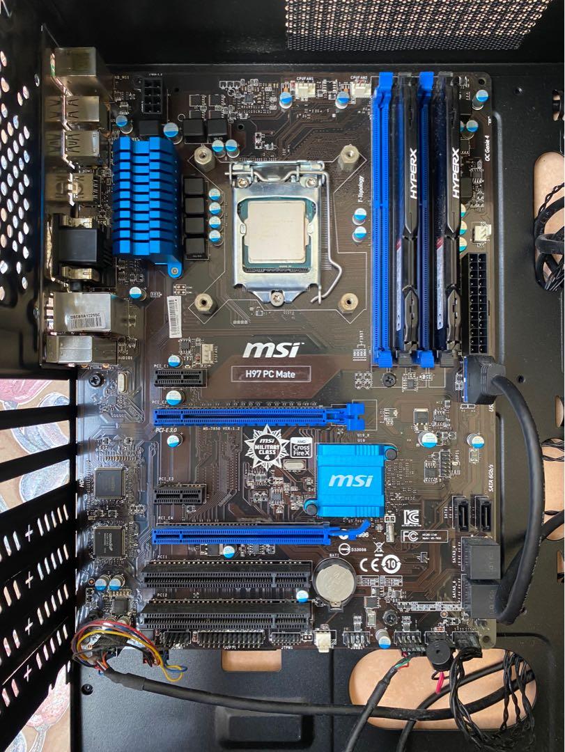 Msi H97 Pc Mate Motherboard Electronics Computer Parts Accessories On Carousell