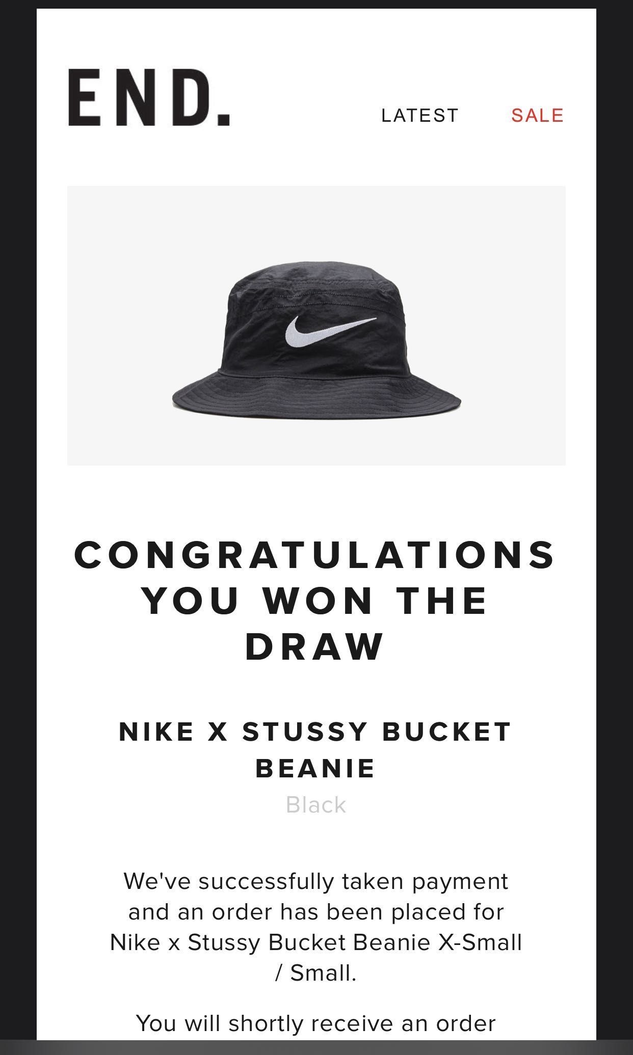 Nike X Stussy bucket hat 漁夫帽black XS/S, 男裝, 手錶及配件, 棒球