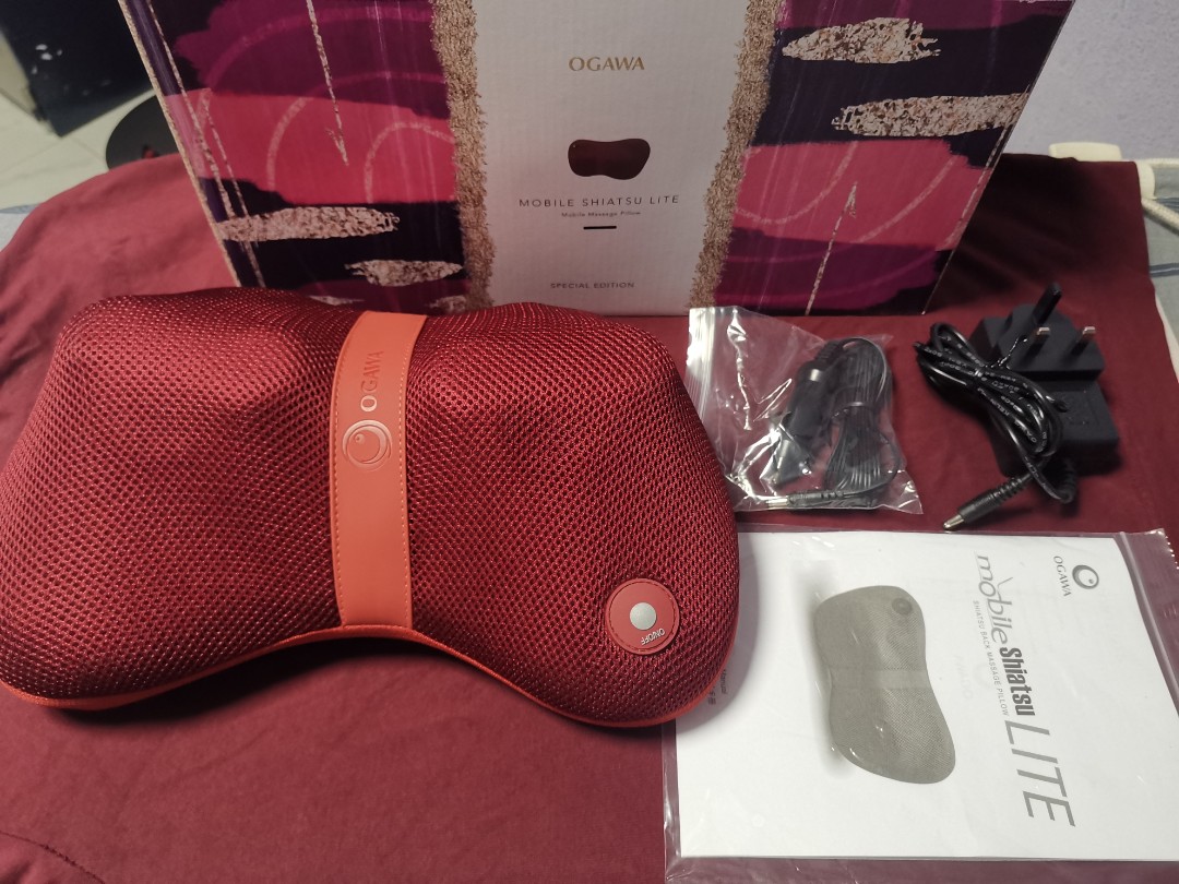 Ogawa mobile shiatsu lite shiatsu back massage pillow Thermal therapy Back Neck leg massager Sports Equipment Exercise Fitness Cardio Fitness Machines on Carousell