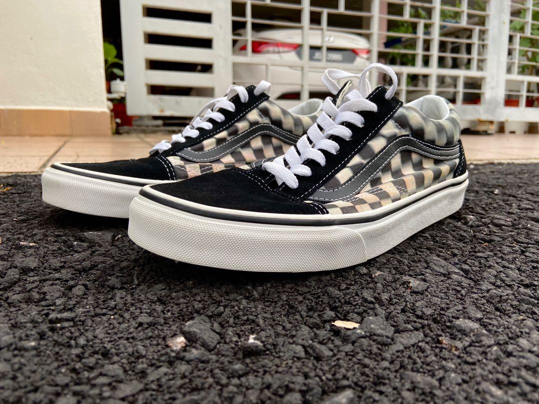 Vans old skool checkerboard blur hotsell