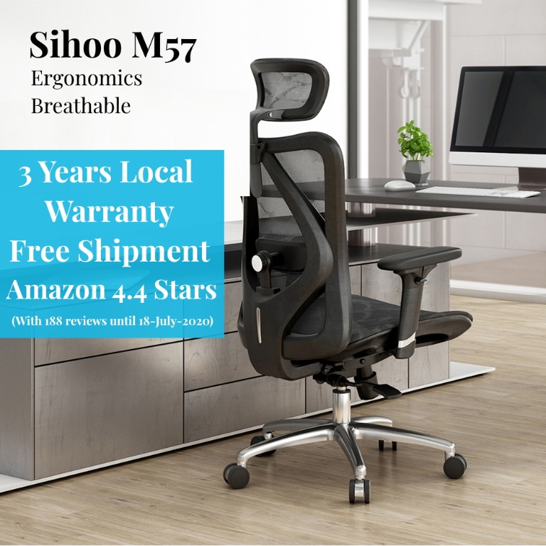 Sihoo Ergonomic Office Chair Computer Chair M57 Black Furniture Tables Chairs On Carousell