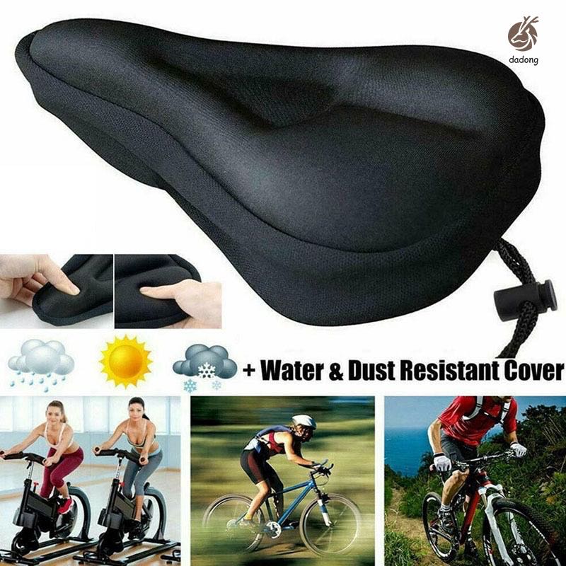 Silicone Wider Gel Extra Soft Bicycle Bike Saddle Cushion Seat Cover Pad Comfort