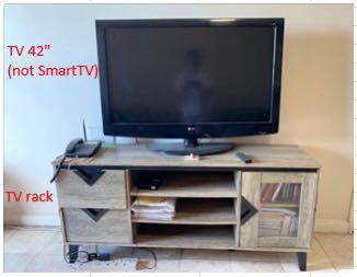 center table TV rack gas stove gasul safety device trash bin, Furniture ...