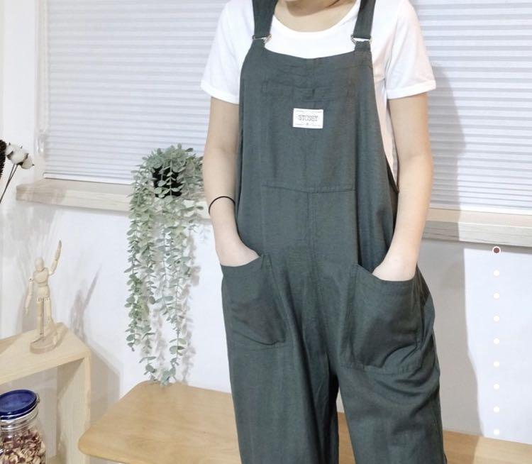 Stussy overall jumpsuit 工人褲軍綠色#makingthebest, 女裝, 外套及