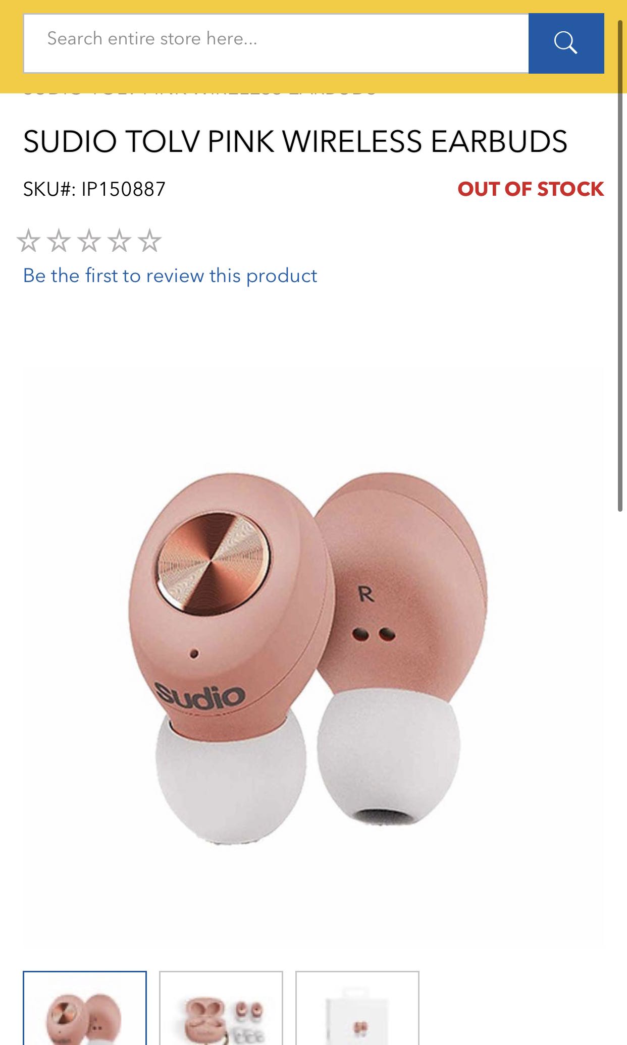 SUDIO TOLV PINK WIRELESS EARBUD, Audio, Earphones on Carousell