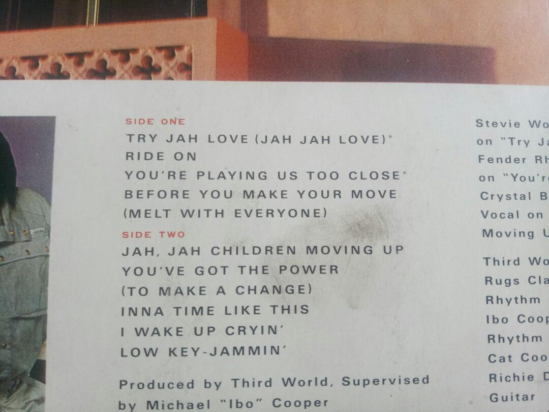 Third World LP Vinyl Plaka Reggae Rasta (Category: Vinyls) located in Manila. Submitted by kinganalog (Listing ID 1024652878, Image 3). Description: Third World LP Vinyl Youve Got The Power album, cover G with insert lyric sheet, media VG+. Made in Japan. Payment via Palawan or Unionbank, shipping nationwide via Jrs or LBC, COD is okay at buyer's account. Check out fb page Roots Analog..